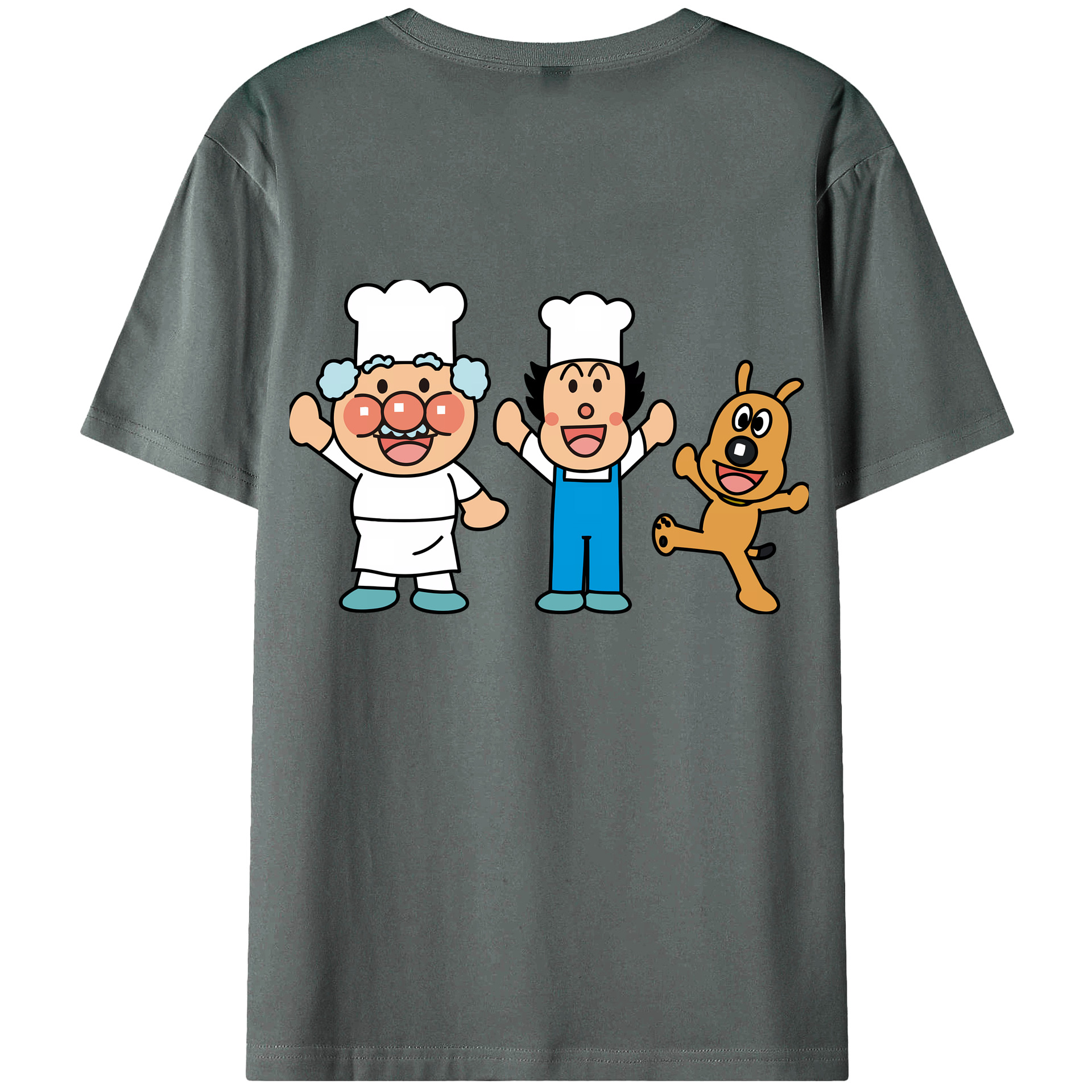 （画像用） アンパンマン Anpanman 綿100％ メンズ半袖Tシャツ（バックプリント） 通気性